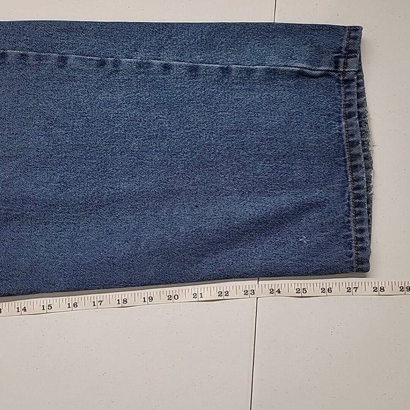 Blue Mountain Medium Wash Relaxed Straight Denim Mens Blue Jeans 44 x 30 - Picture 16 of 16